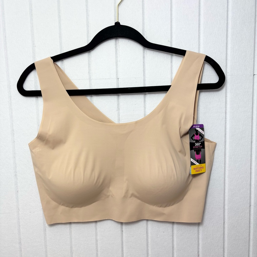 Bali 360 Stretch Nude Beige Seamless cool Comfortβ Fabric Bra Size 2XL